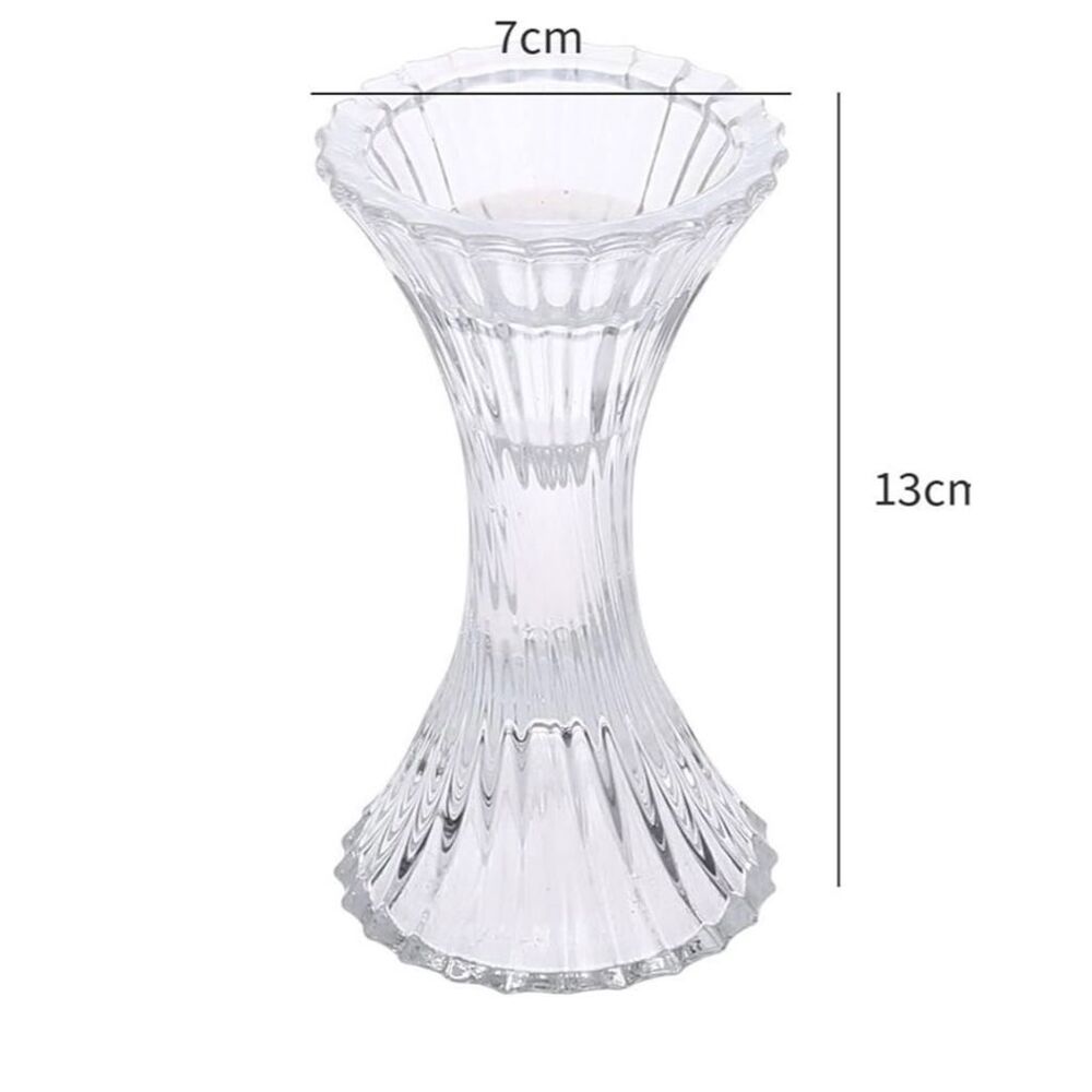 Mikasa Crystal Candlestick Holder Hourglass Design for Taper Candle - Picture 2 of 2
